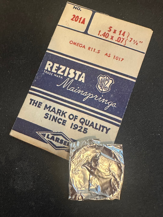 Rezista Mainspring 201A for AS 1017, Omega R11.5 (211, 212, 213) - Steel