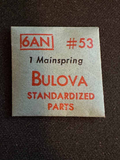 Bulova Factory Mainspring for caliber 6AN - Steel