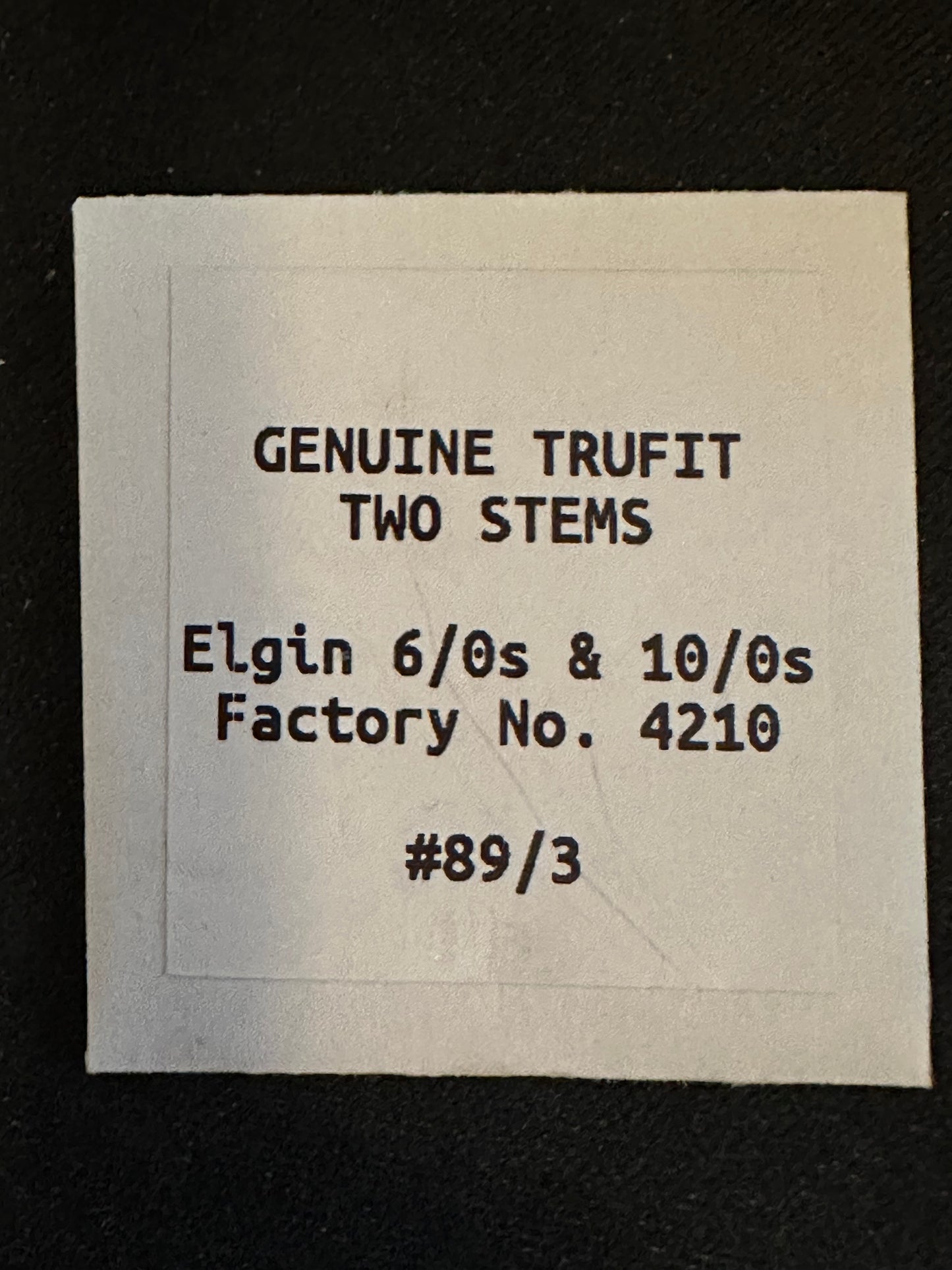 Lot of 2 TRUFIT Stem / Winding Arbors for 6/0s & 10/0s Elgin No. 4210