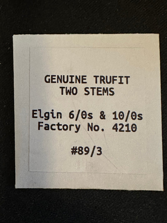 Lot of 2 TRUFIT Stem / Winding Arbors for 6/0s & 10/0s Elgin No. 4210