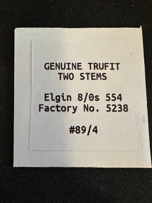 Lot of 2 TRUFIT Stem / Winding Arbors for 8/0s Elgin No. 5238