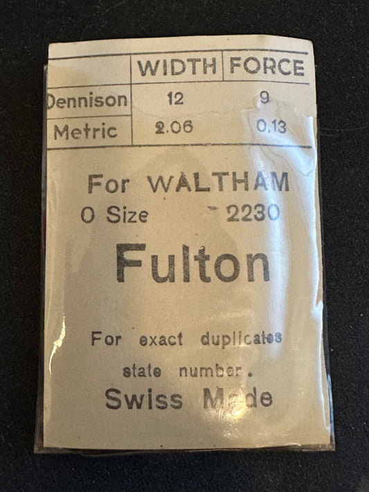 Fulton Mainspring for Waltham 0s No. 2230 - Steel
