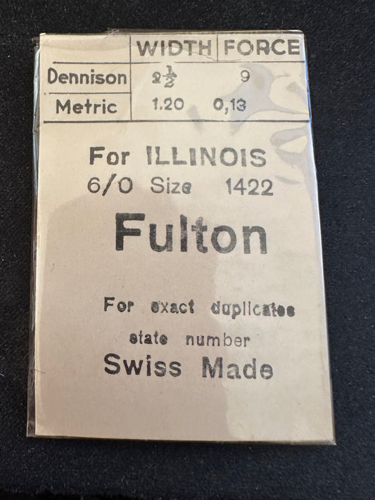 Fulton Mainspring for 6/0s Illinois Factory No. 47364 - Steel