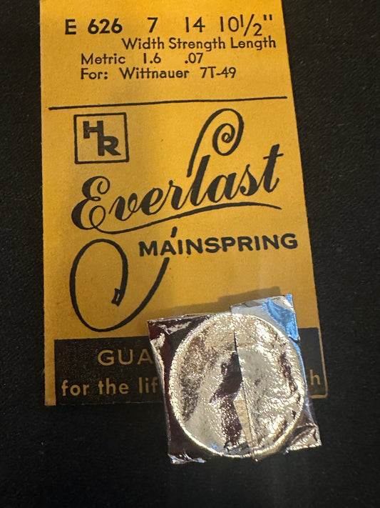 HR Mainspring E626 for Wittnauer 7T-49 Revue - Steel