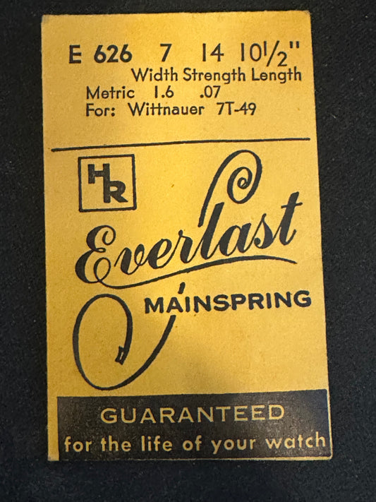 HR Mainspring E626 for Wittnauer 7T-49 Revue - Steel