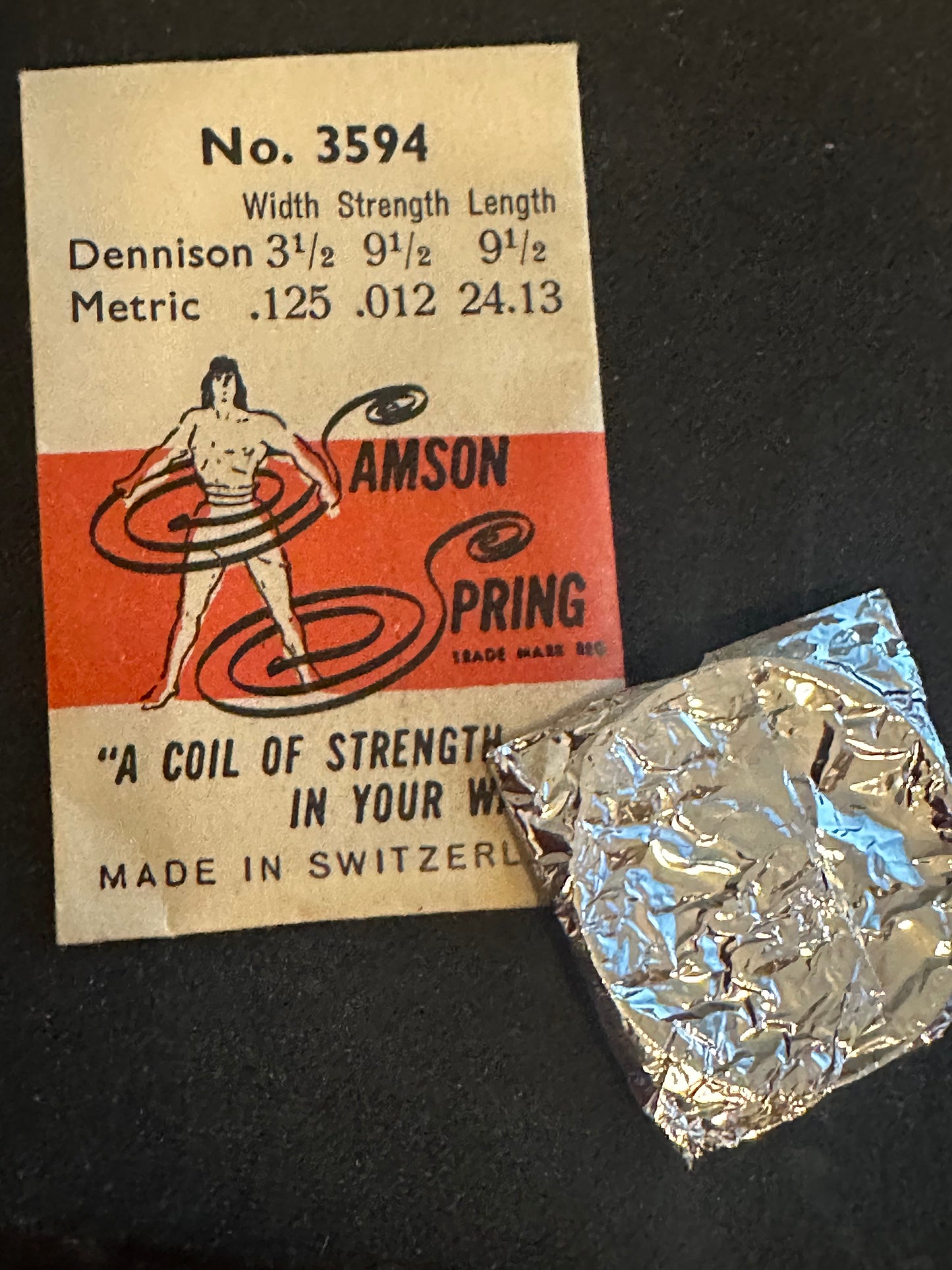 Samson Mainspring No. 3594 for Gruen caliber 96, 97 - Steel