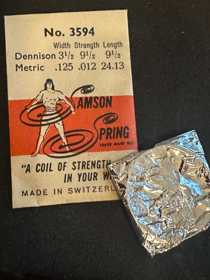 Samson Mainspring No. 3594 for Gruen caliber 96, 97 - Steel
