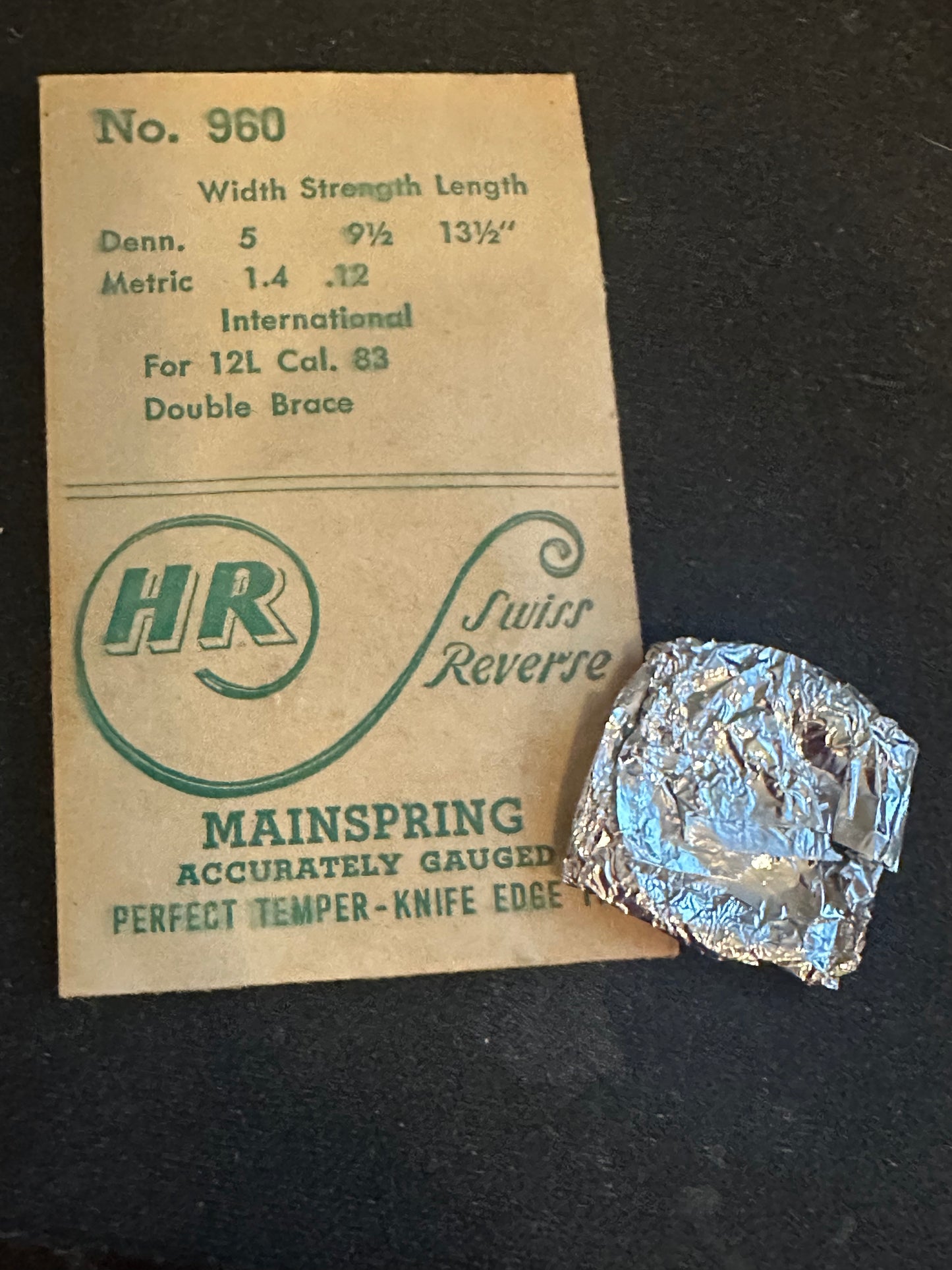 HR Mainspring No. 960 for International 12L caliber 83 movements - Steel