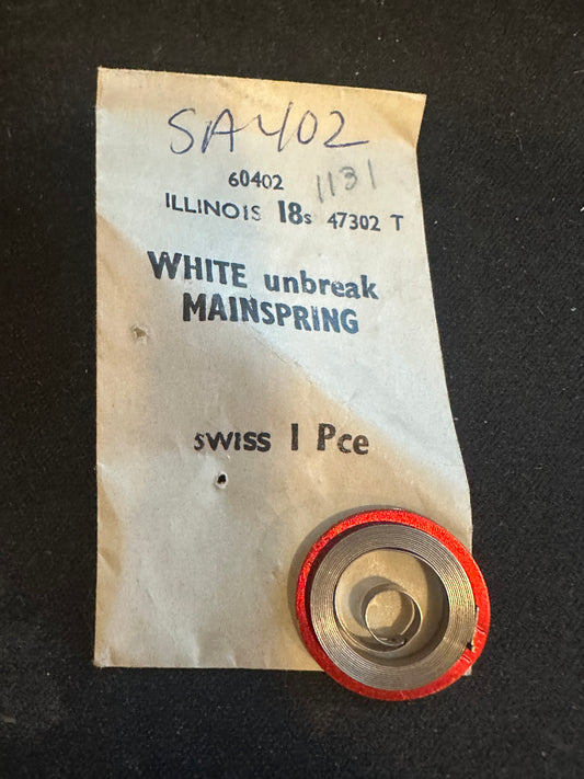 Alloy Mainspring 60402 for 18s Illinois Factory No. 47302