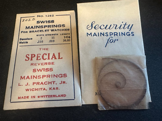 Newall SPECIAL Mainspring #1262 for Bulova caliber 6AD - Steel