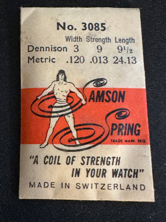 Samson Mainspring No. 3085 for Cyma / Tavannes 90, 91, 98, 99 - Steel