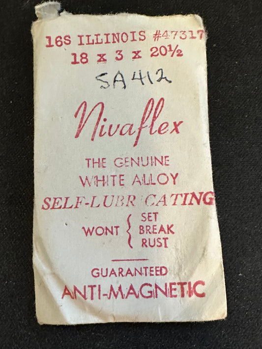 Nivaflex Mainspring for 16s Illinois No. 47317 - Alloy