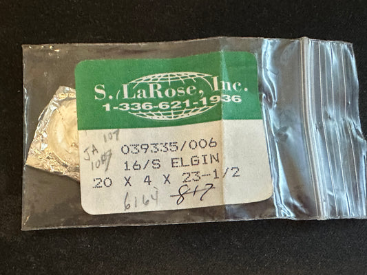 Elgin 16s Mainspring Factory No. 6164 from S. LaRose - Alloy