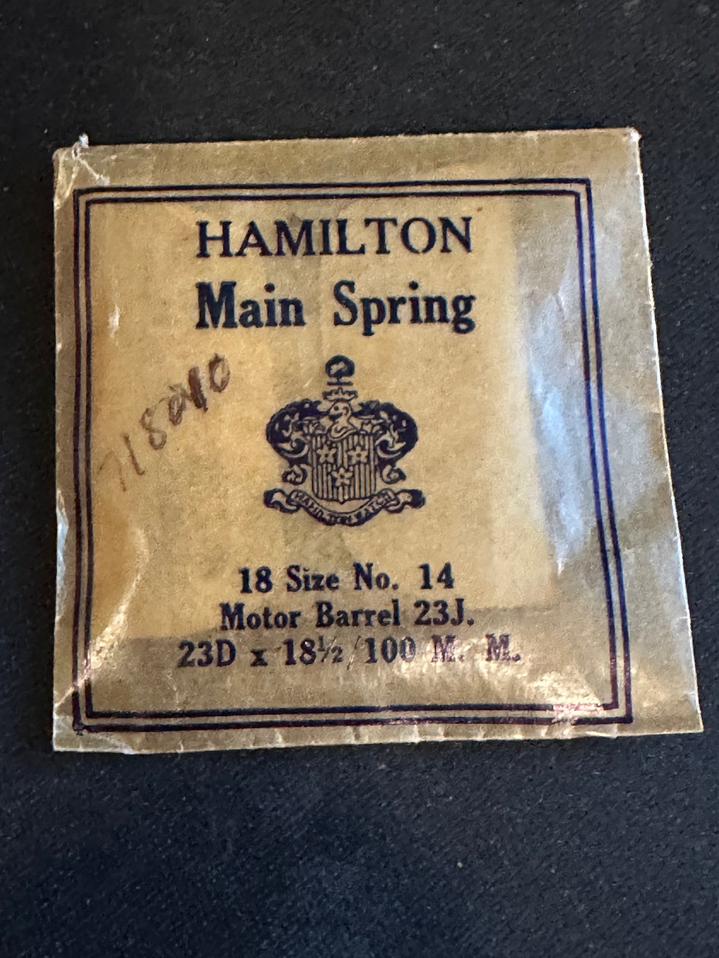 Hamilton 18s Factory Mainspring No. 14 for 23j Movements - Steel