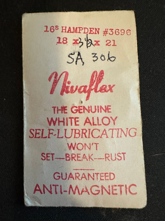 Nivaflex Mainspring for 16s Hampden No. 3696 - Alloy