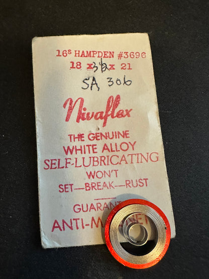 Nivaflex Mainspring for 16s Hampden No. 3696 - Alloy
