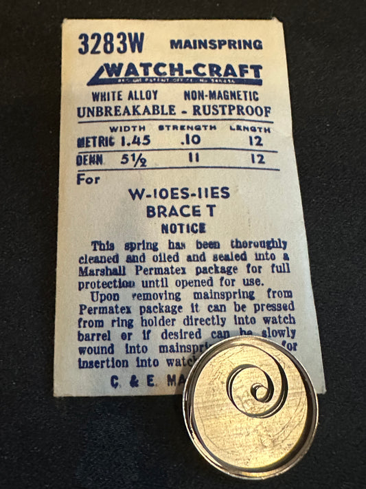 Watch-Craft Mainspring 3283W for Wittnauer caliber 10ES, 11ES - Alloy