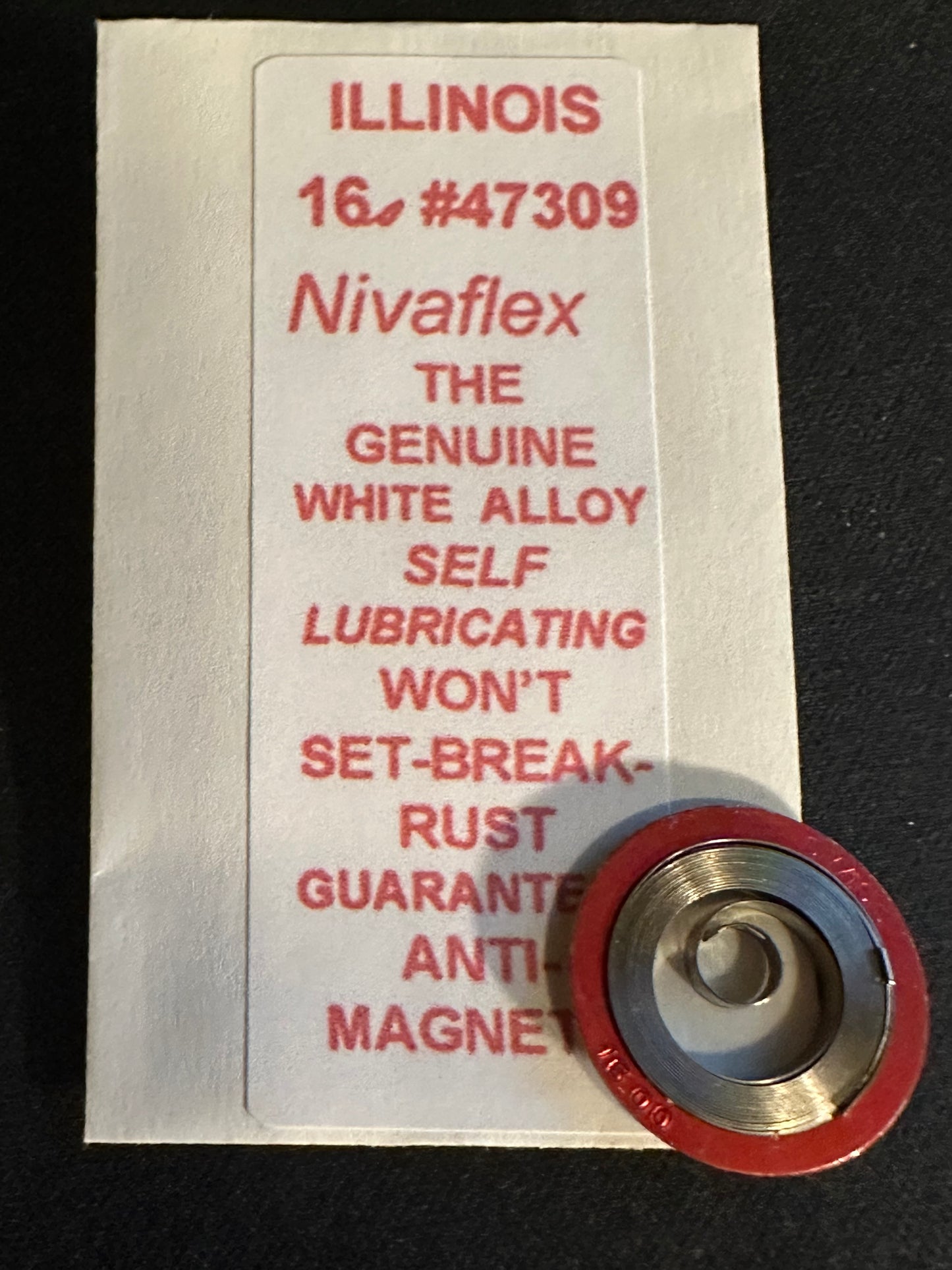 Nivaflex Mainspring for 16s Illinois 60hr Factory No. 47309 - Alloy