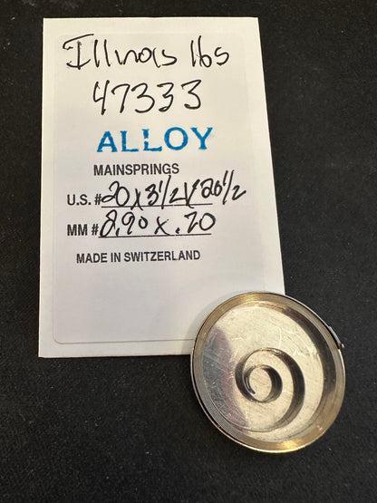 Alloy Mainspring for 16s Illinois No. 47333