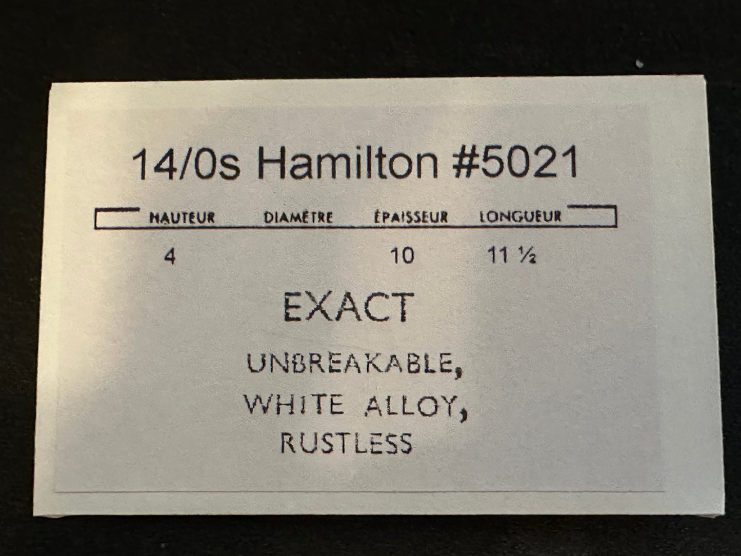 Hamilton 14/0s Mainspring No. 5021 / 718440 (EXACT) - Alloy