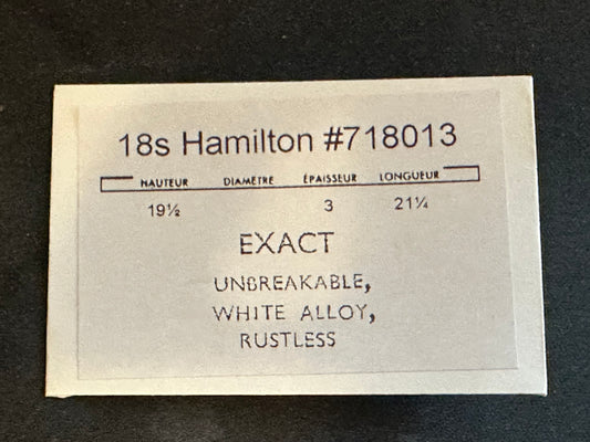 Hamilton 18s Mainspring No. 15 / 718013 (EXACT) - Alloy