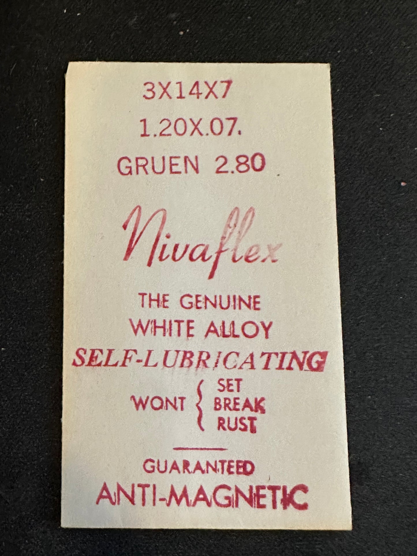 Nivaflex Unbreakable Mainspring for Gruen 280 - Alloy