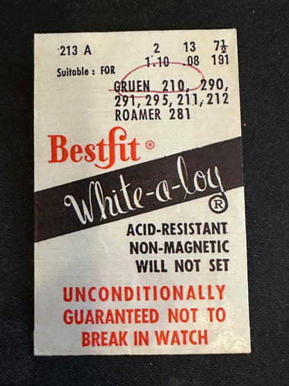 BESTFIT Mainspring 213A for Gruen caliber 210, 211, 212, Roamer 281 - Alloy