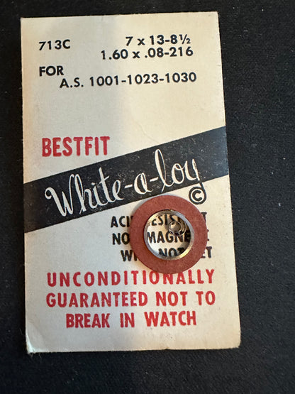 BESTFIT Mainspring 713C for A.S. 1001, 1023, 1030, Wittnauer 6N7 - Alloy