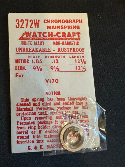 Watch-Craft Mainspring 3272W for Venus caliber 170 Chronograph - Alloy