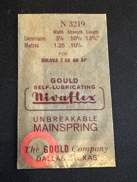 Nivaflex Mainspring N3219 for Bulova 7AH, 7AK, 7AP - Alloy
