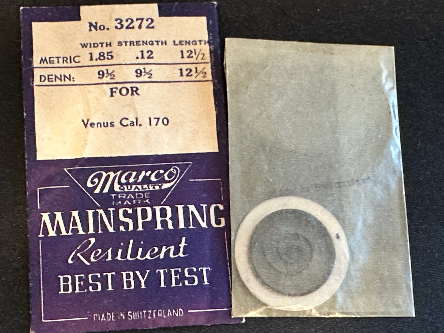 Marco Mainspring #3272 for Venus Caliber 170 Chronograph - Steel
