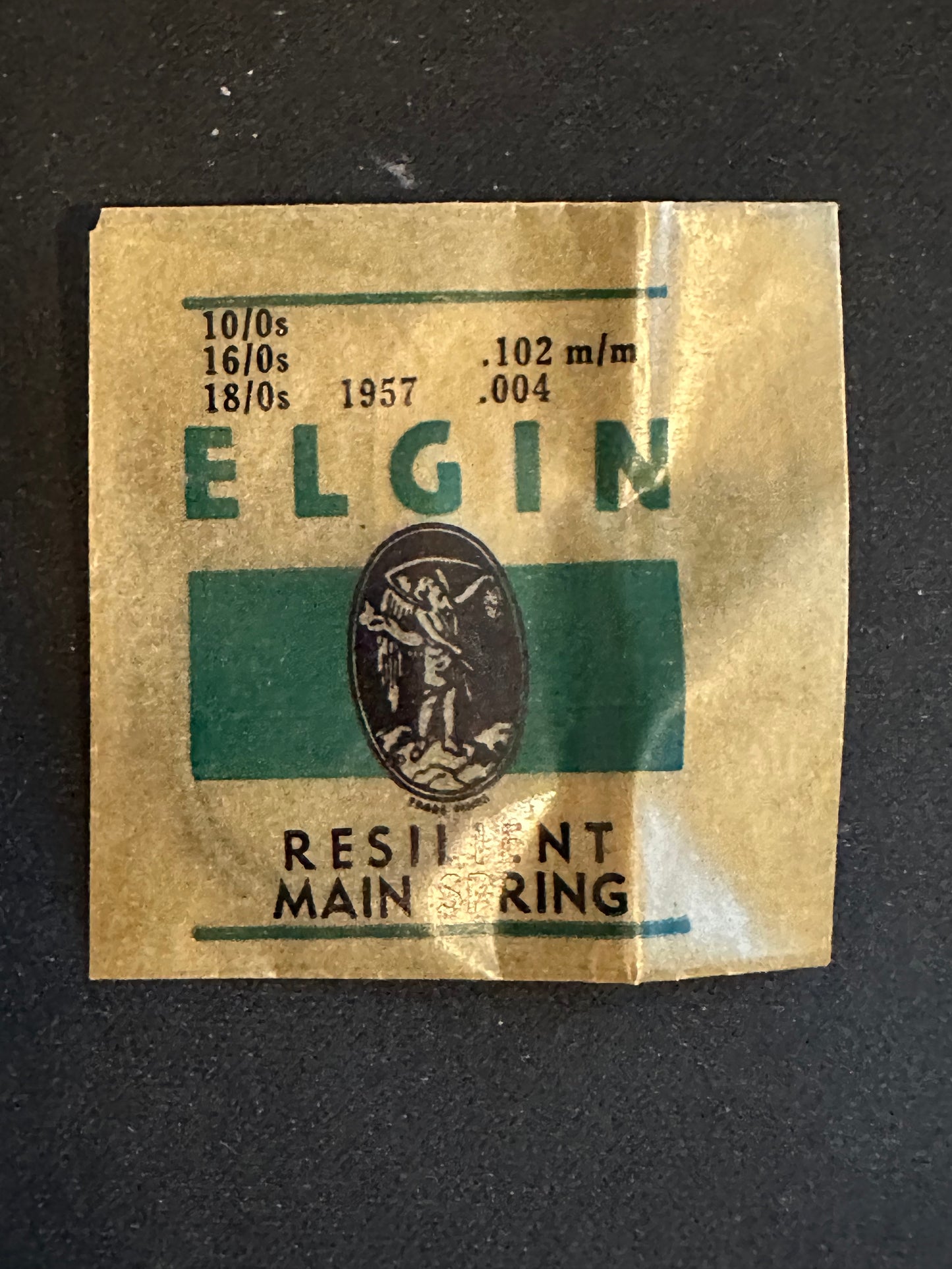 Elgin Factory Mainspring for 10/0, 16/0 and 18/0s No. 1957 - Steel
