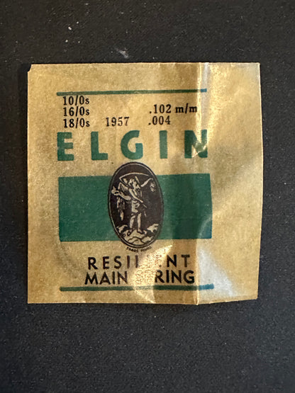 Elgin Factory Mainspring for 10/0, 16/0 and 18/0s No. 1957 - Steel