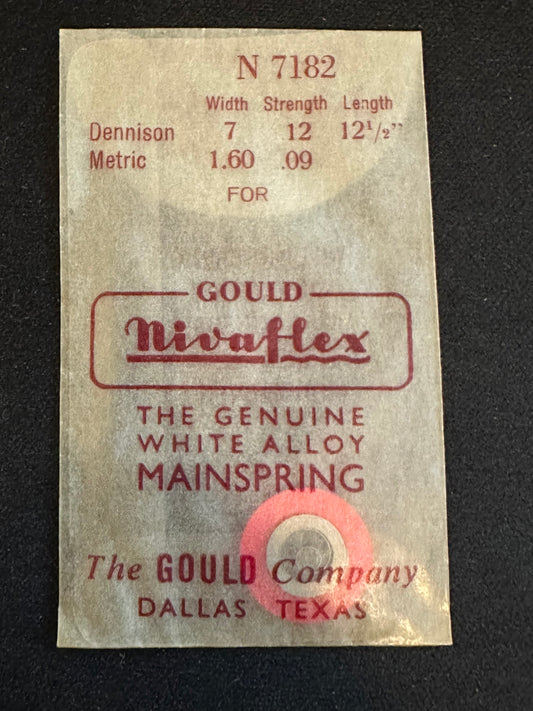 Nivaflex Unbreakable Mainspring N7182 for Mido 110, AS 933, 963 - Alloy