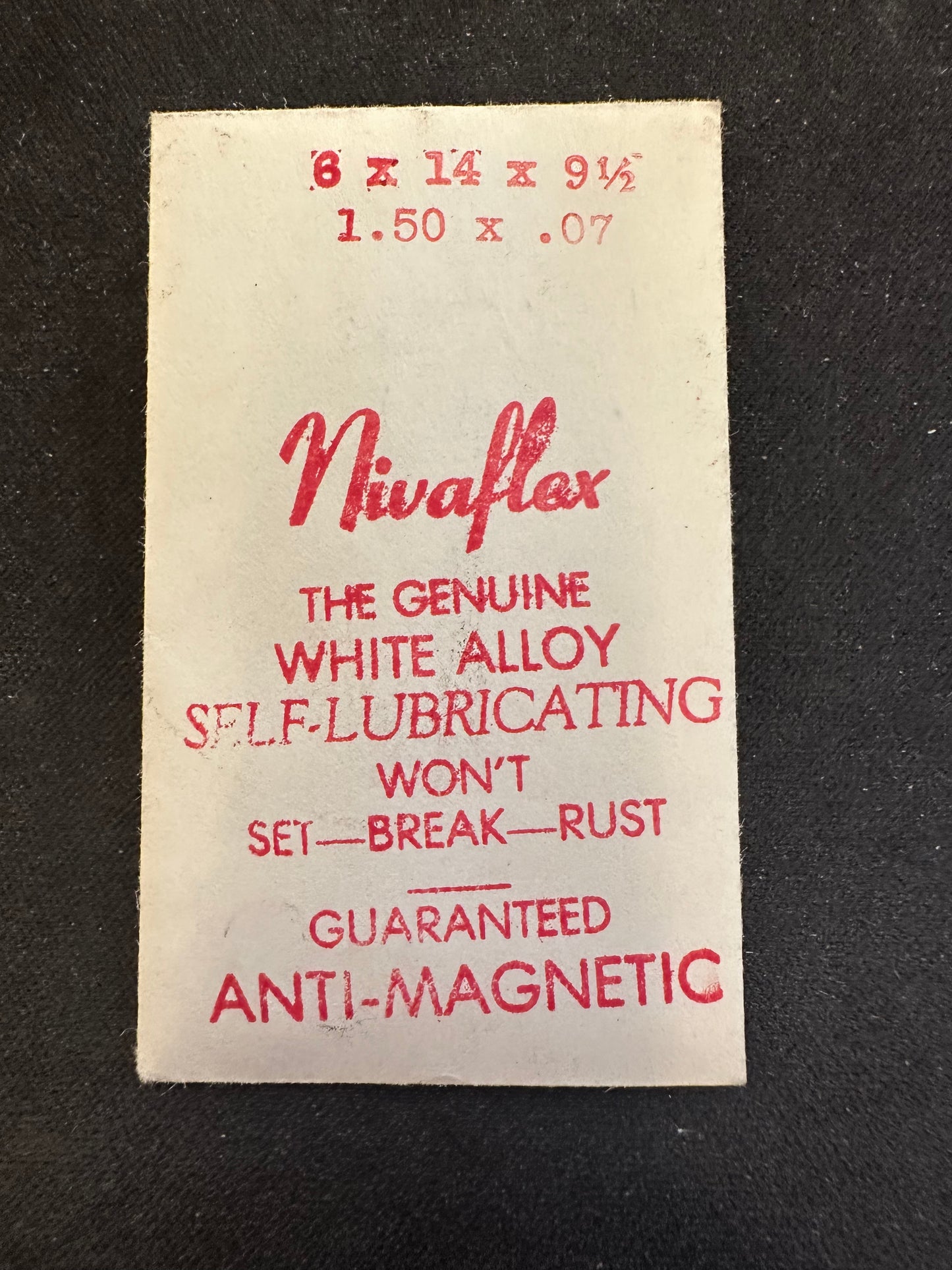 Nivaflex Unbreakable Mainspring for AS 972, 975, 997, 1000, 1006, 1061, 1177 - Alloy