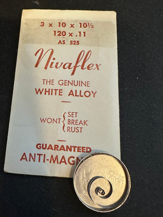 Nivaflex Unbreakable Mainspring for AS 525, Bulova 10C - Alloy