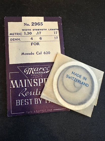 Marco Mainspring #2965 for Movado caliber 620 - Steel