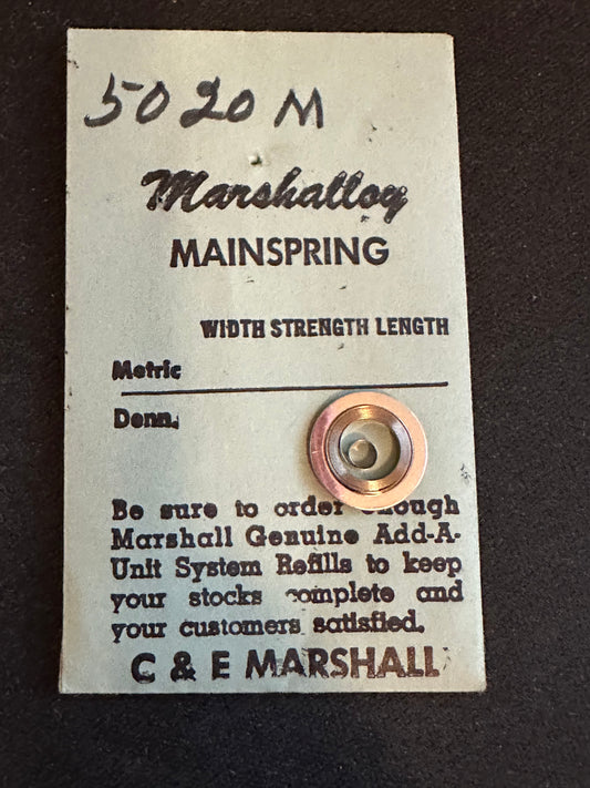 Marco Marshalloy Mainspring 5020M for Wittnauer 11AR, 11ARK, AS 1361, 1402 Automatic - Alloy