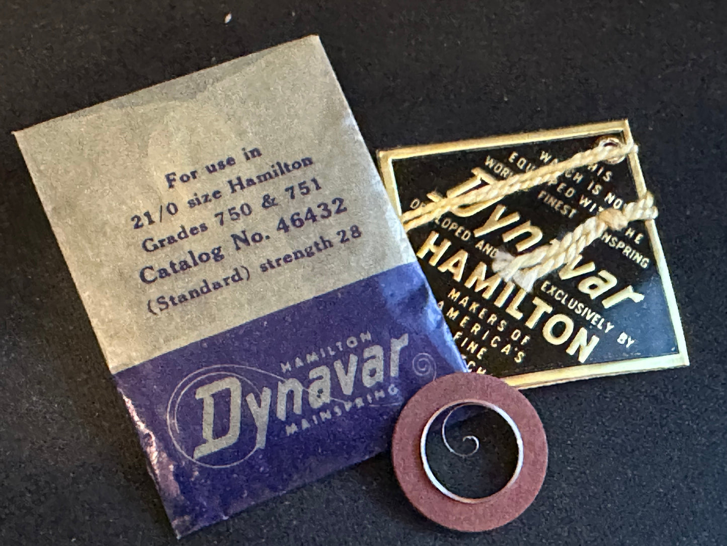 Hamilton Factory Dynavar Mainspring for 21/0s Hamilton Grades 750, 751, 756, 757 No. 46432 - Alloy