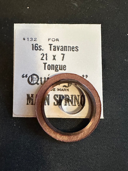 Quick-Fit Mainspring #132 for 16s Tavannes Admiral Pocket Watch - Steel