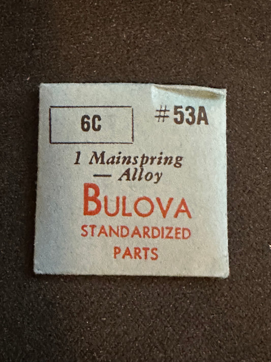 Bulova Factory Mainspring for caliber 6C - Alloy