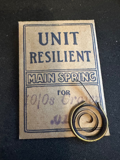 Crown 10/0s Mainspring No. 1324 Made by Waltham - Steel