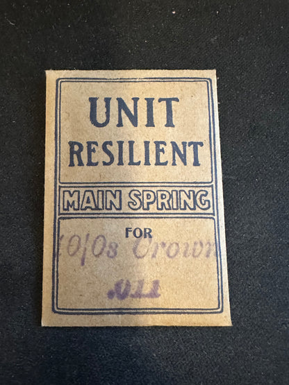 Crown 10/0s Mainspring No. 1324 Made by Waltham - Steel
