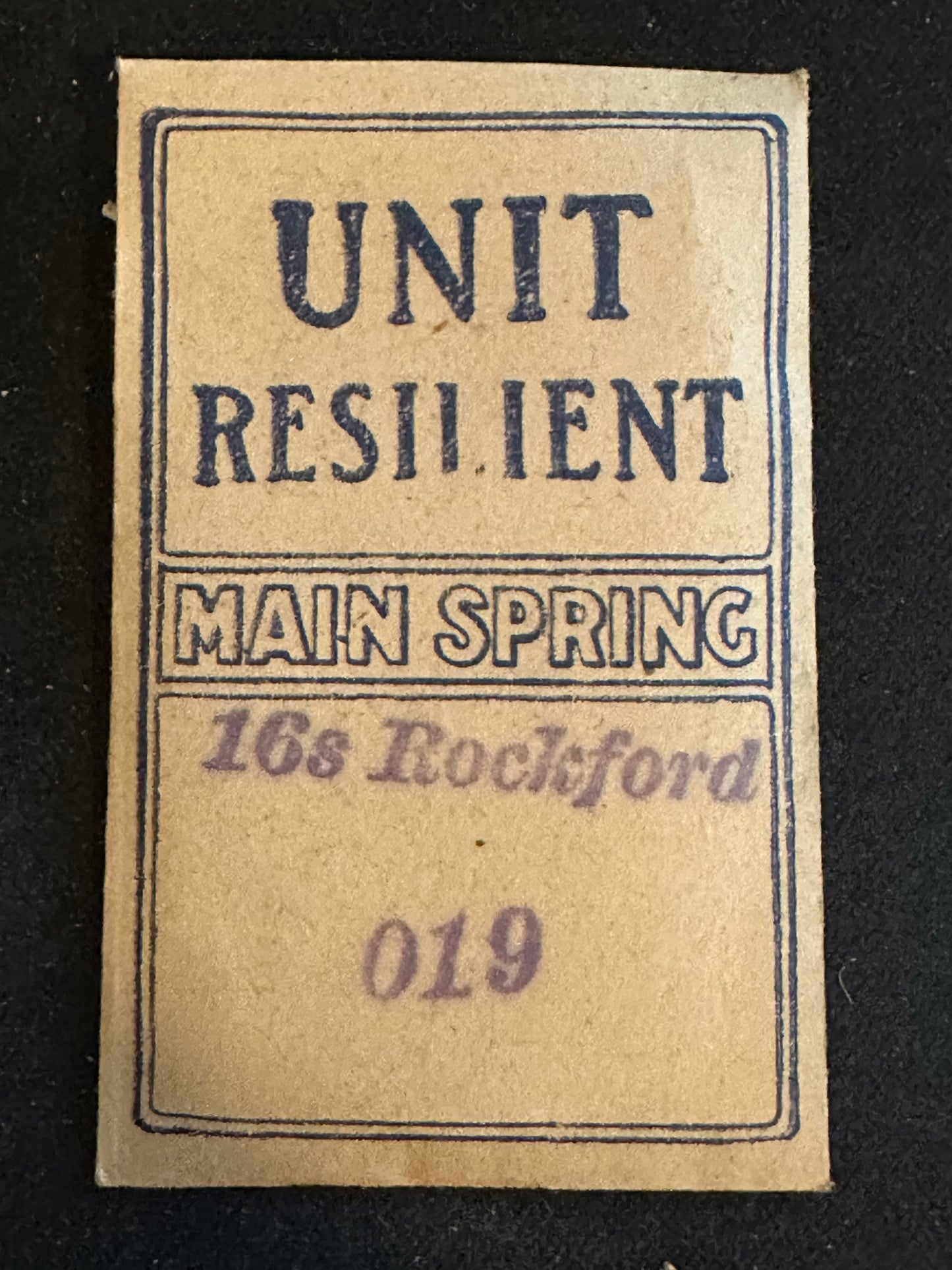 Rockford 16s Mainspring No. 822 Made by Waltham - Steel