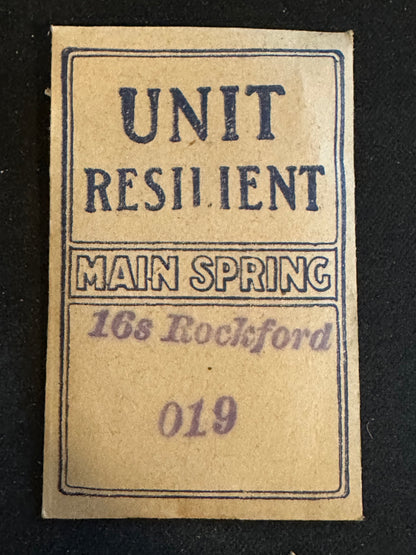 Rockford 16s Mainspring No. 822 Made by Waltham - Steel