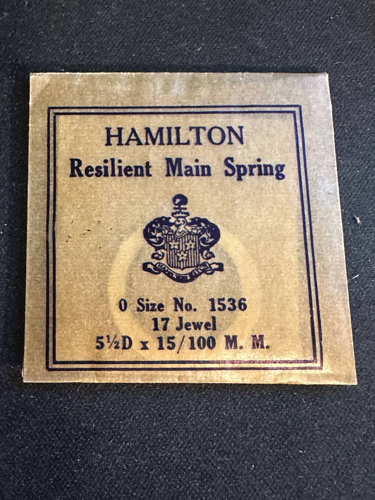 Hamilton Factory Mainspring for 0s Hamilton No. 1536 - Steel