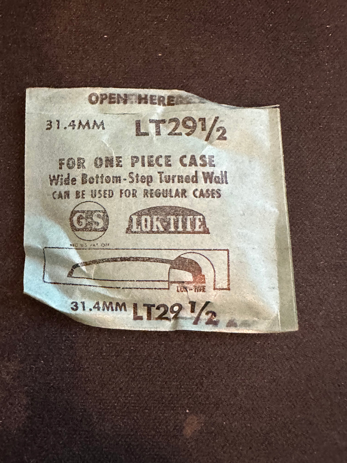 GS LT Lok-Tight Round Wrist Watch Crystal sizes 18½ thru 32½
