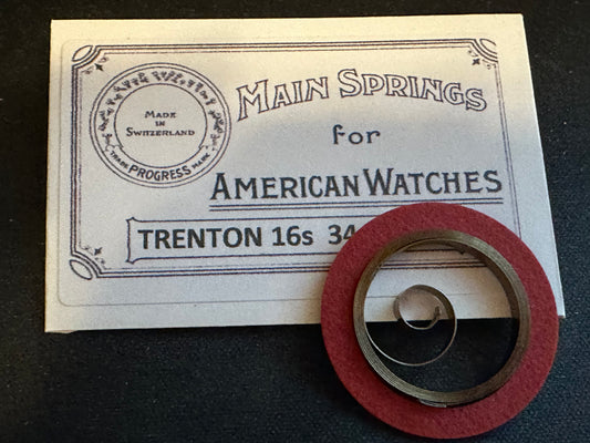 Progress Mainspring for 16s Trenton Factory No. 344 - Steel