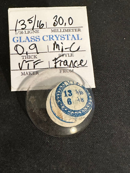 VTF Vintage Glass Watch Crystal 13-5/16 (~30.0mm) - NOS