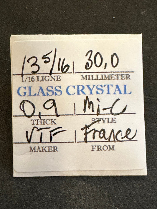 VTF Vintage Glass Watch Crystal 13-5/16 (~30.0mm) - NOS